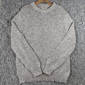 Wallace & Barnes Crewneck Sweater Men’s XL White Knit Preppy Winter Golf Hiking